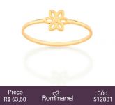 Anel skinny ring flor folheado a ouro Cód.512881 Coleção 2020 - 1º Ciclo