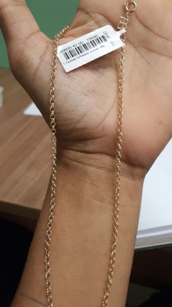 CORDÃO FOLHEADO A OURO FIO PORTUGUÊS -Codigo Produto : 530609 TAMANHO 42